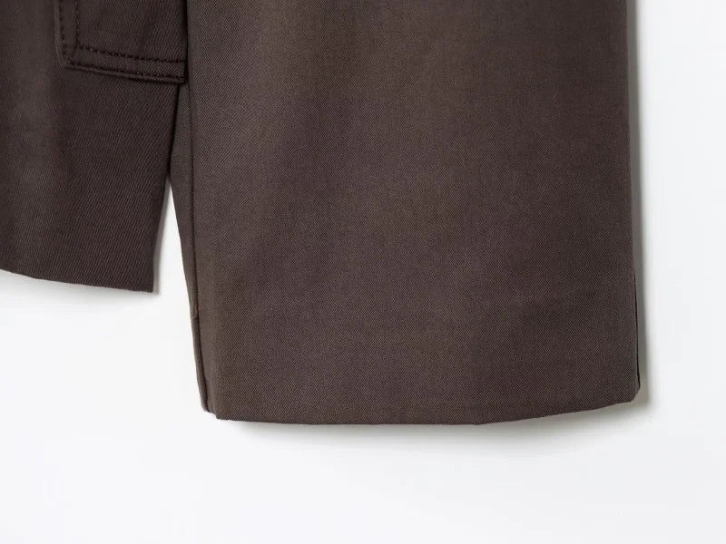 ETJ Autumn 2025 new collection  women's British style lapel double-breasted Maillard color belt casual trench coat