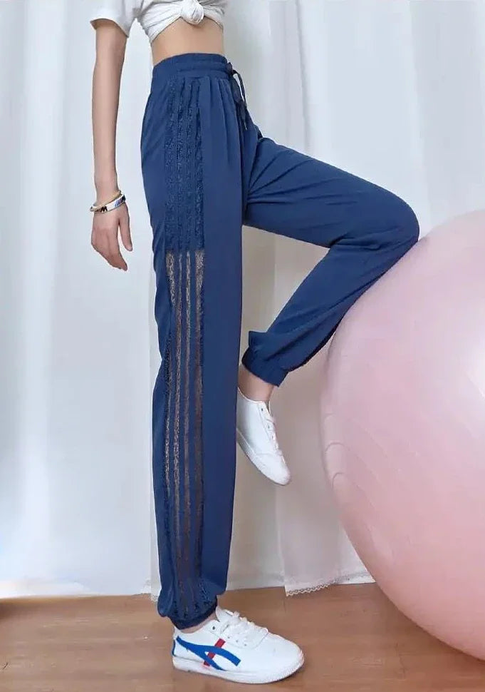 Jogging Trousers for Women Joggers Elastic Waist Clothes Purple Fitness Sweatpants Harem Female Pants with Pockets Sports Autumn