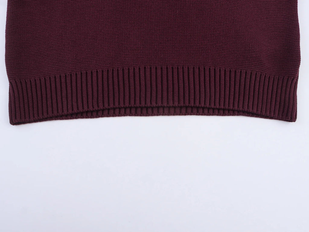 Woman's Knitted Pullover Round Neck Pleated Short Sleeve Slim Solid Color Cropped Sweater Simple Commuter Autumn Female Top