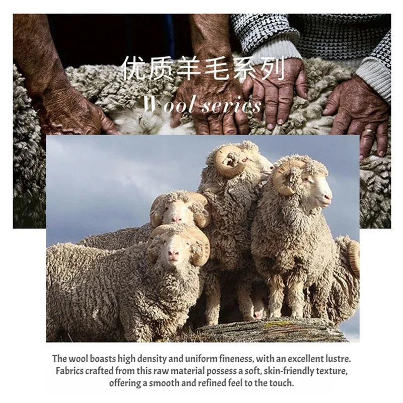 High-end Men's Double-breasted Wool Coat Fashionable Long Wool Knee-length Casual Suit Jacket for Men Peak Lapel Customized Coat