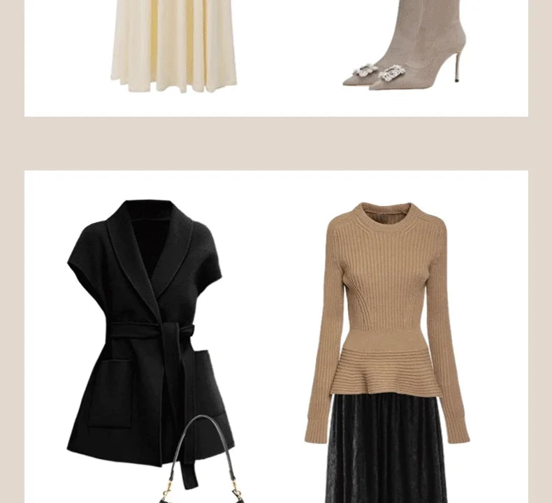 Fashionable Wool Vest for Women Autumn and Winter Double-Sided Wool Mid-length Elegant Waistcoat Coat Female Horse Clip Jacket