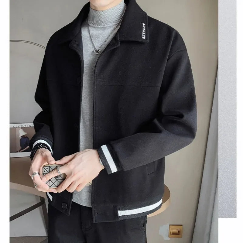 Men's Wool & Blends Jackets New In Male Coats Spring Autumn Original Brands Joker Stylish Fast Delvery Casual Cold Y2k Aesthetic