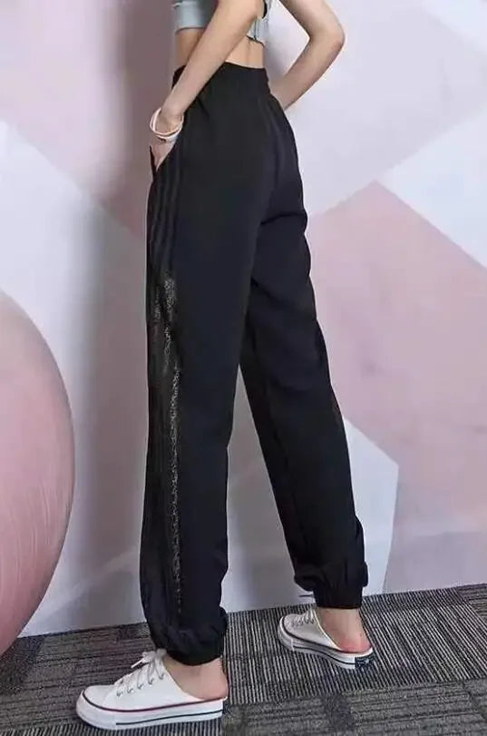 Jogging Trousers for Women Joggers Elastic Waist Clothes Purple Fitness Sweatpants Harem Female Pants with Pockets Sports Autumn