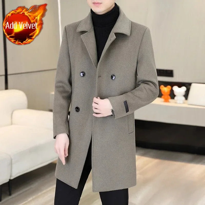 Wool & Blends Jacket for Men Winter Sales Of New In Man Coat Original Brands Cheap Sale Stylish Clothes Offer Casual Vintage Y2k