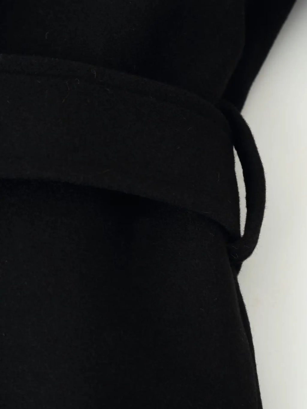 HH Women's Winter Fashion Coats Black Turn-Down Collar Long Sleeves Pockets Belt Decoration Female Elegant Slim Elegant Coat