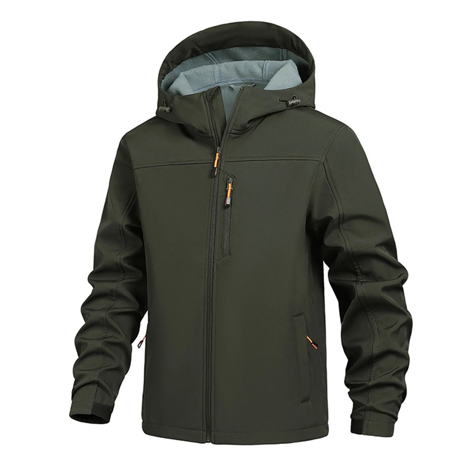 Autumn Winter Hooded Jackets For Man Outdoor Hiking Hunting Fishing Waterproof Hooded Casual Fleece Jackets Men Outwear Coats