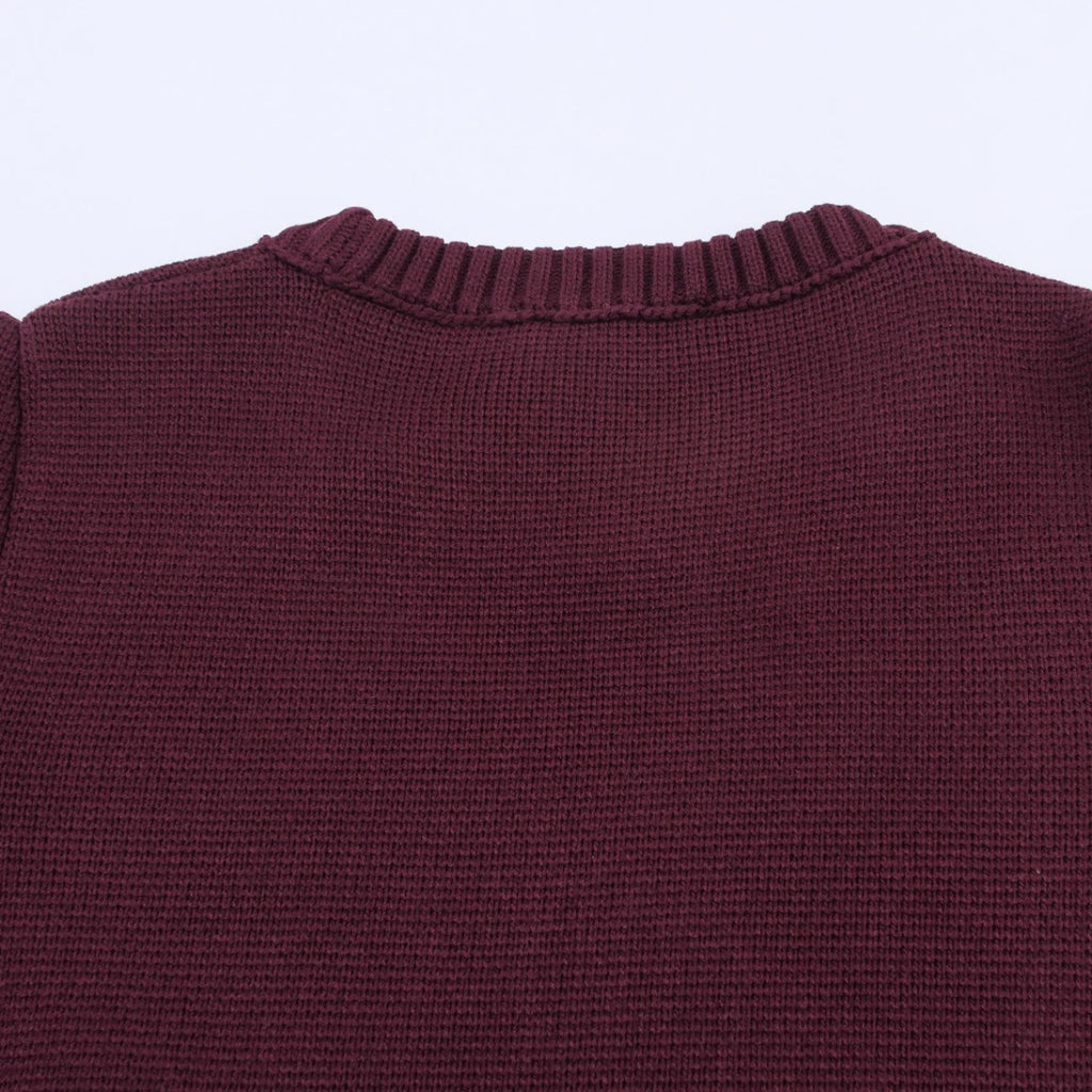 Woman's Knitted Pullover Round Neck Pleated Short Sleeve Slim Solid Color Cropped Sweater Simple Commuter Autumn Female Top