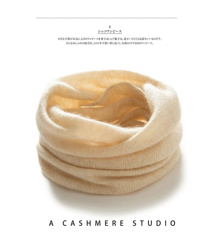 Women 100% Cashmere Bottom Price Tube Scarf Light Chimney Scarf Neck Gaiter Warmer Cowl Collar Loop Soft Knit Accessories Kids