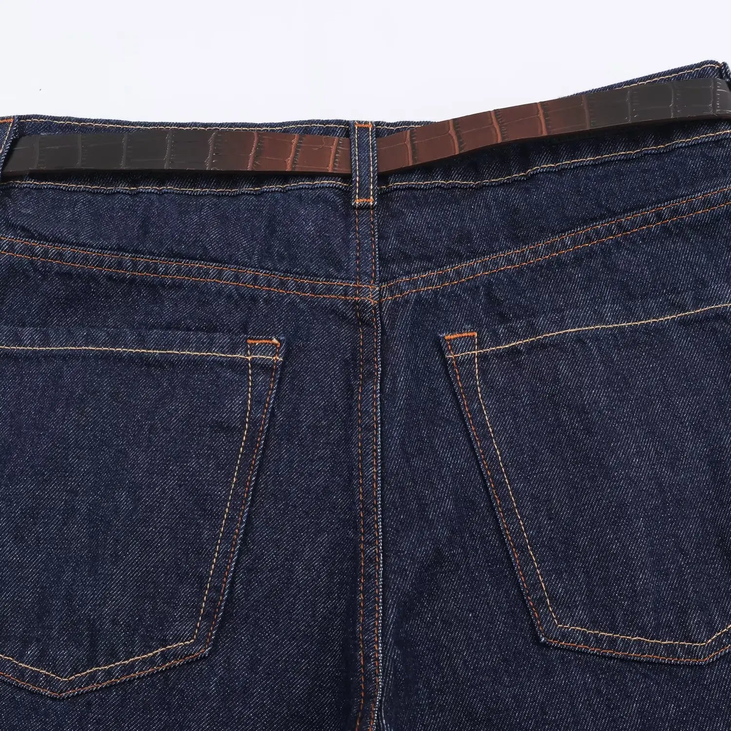 2025 Fashion New Arrival: High-Waisted Wide-Leg Pants with Belt Women's Fashionable Casual Pairing: High-Waisted Drawstring Wide