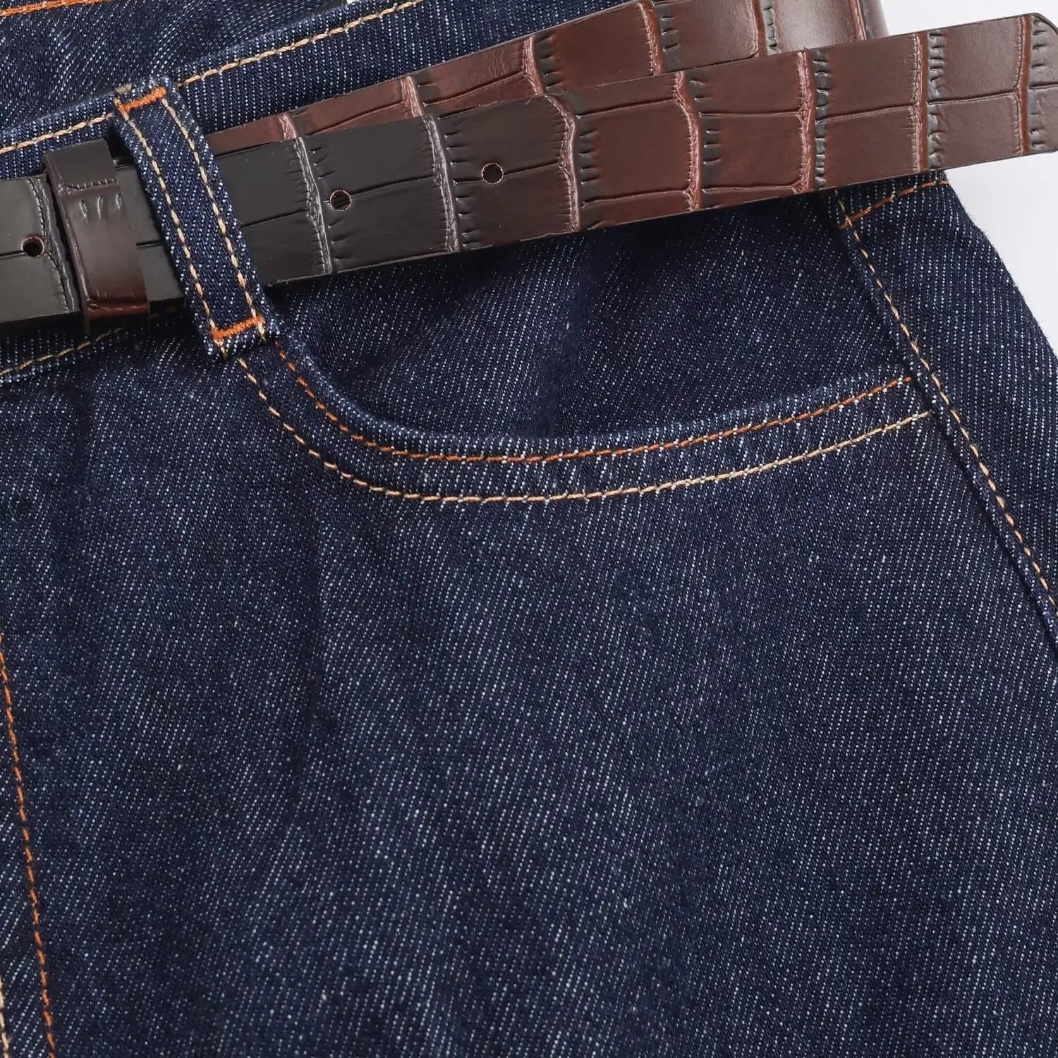 2025 Fashion New Arrival: High-Waisted Wide-Leg Pants with Belt Women's Fashionable Casual Pairing: High-Waisted Drawstring Wide