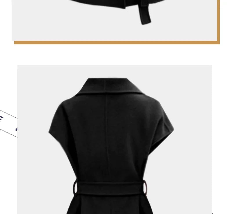 Fashionable Wool Vest for Women Autumn and Winter Double-Sided Wool Mid-length Elegant Waistcoat Coat Female Horse Clip Jacket