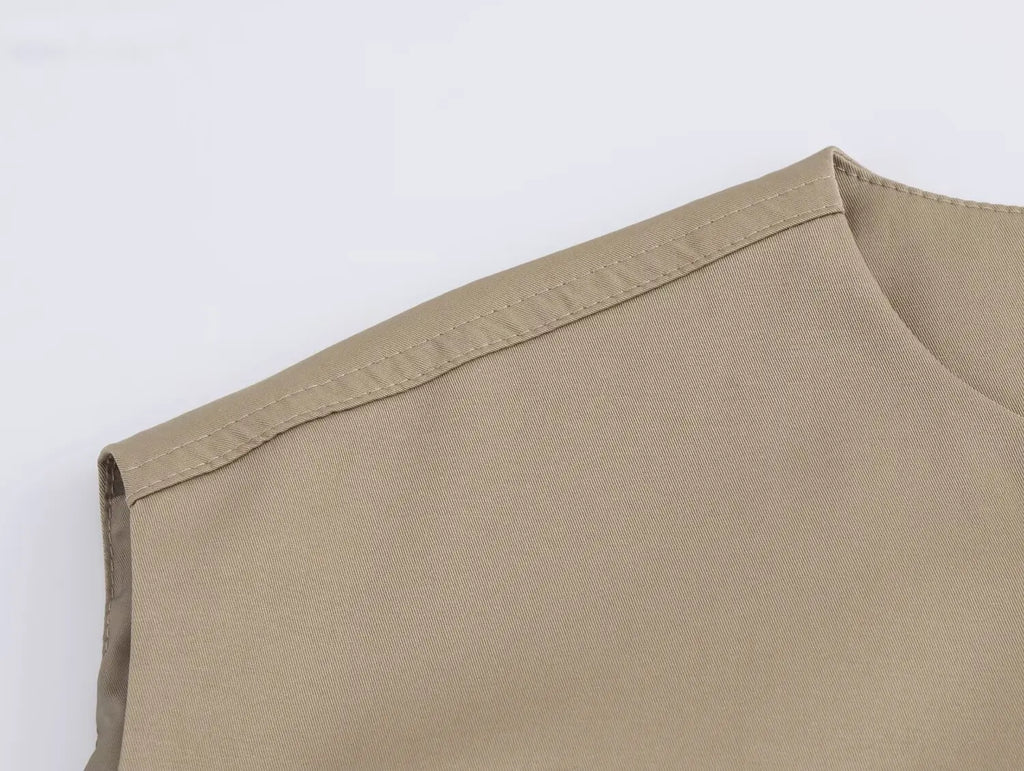 ZAJIA 2025 Spring New Women's Clothing European and American Style French Fashion Design Loose Vest Top