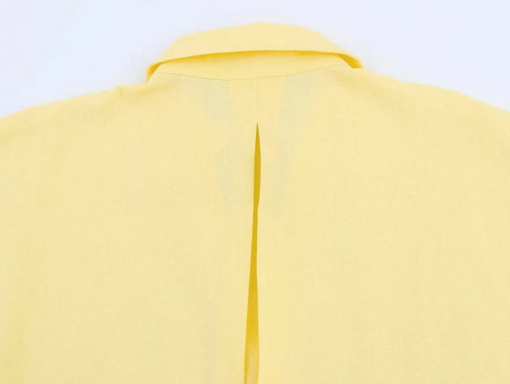 Women Fall Casual Loose Shirt Lapel Buttons Wide Sleeve Shirt 2025 New Spring Autumn Minimalist Holiday Versatile Shirt