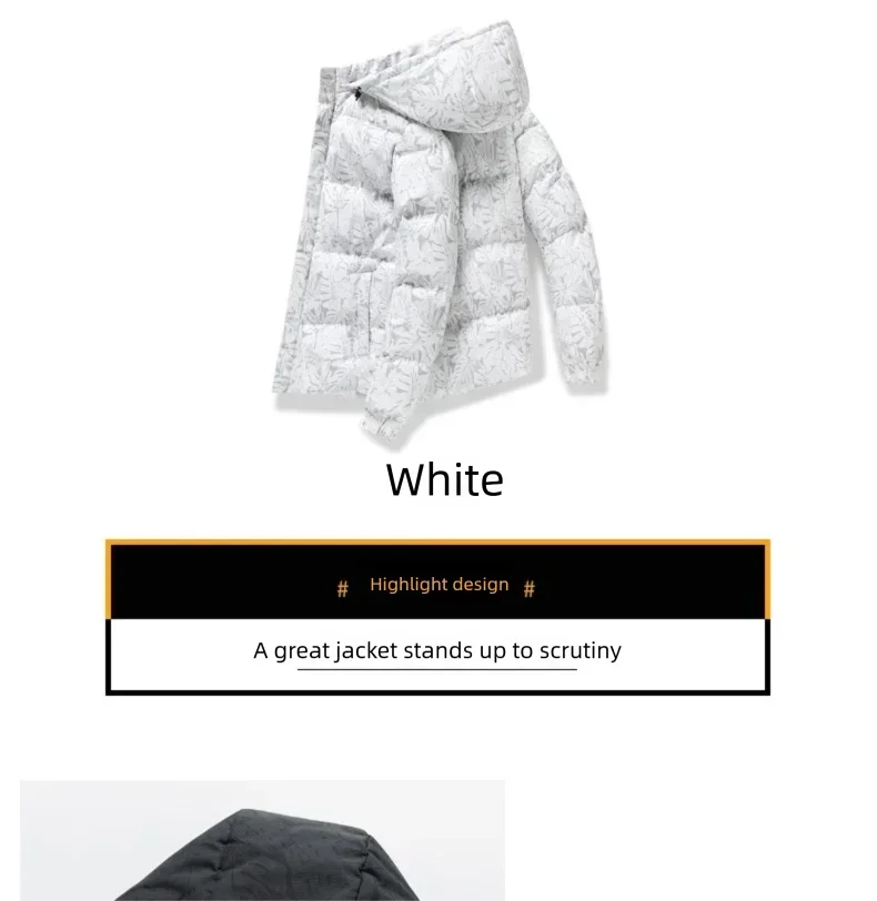 Men's coat  winter cotton padded jacket with hood  warm camouflage  thickened and down down cotton padded jacket