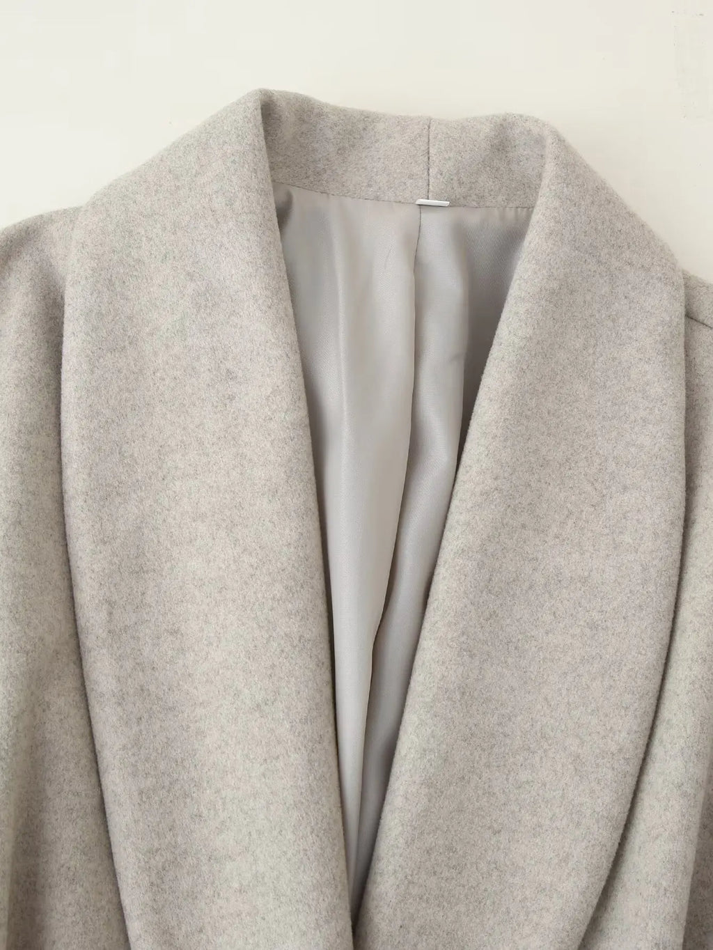 Women's Elegant Woolen Coat Lady Turn-Down Collar With Belt Full Sleeved Outerwear Female Bathrobe Styled Thicken Long Jackets