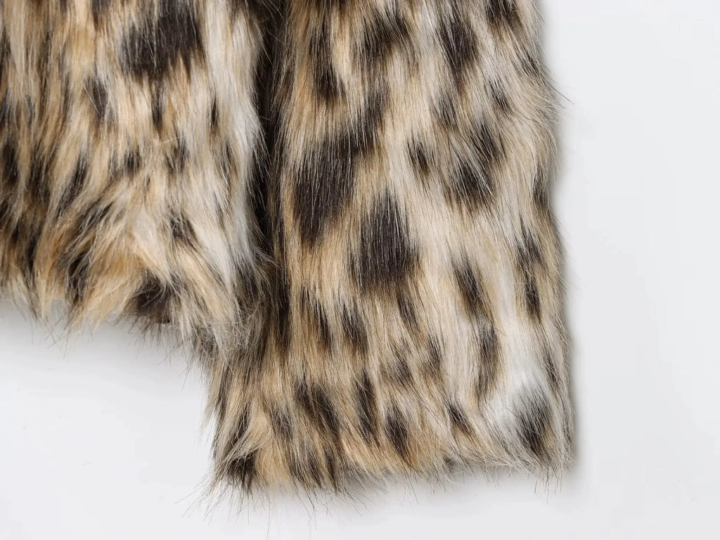 Women Fashion Faux Fur Coat Women 2025 Autumn Warm Stylish Casual Coat Winter Street Slim Elegant Outerwear Femme New