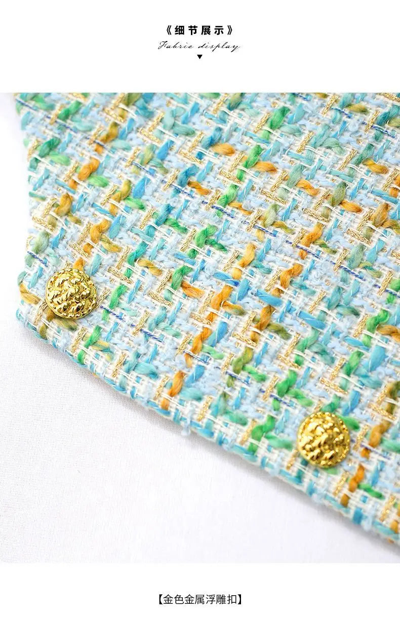 Fashion Jacket for Women 2025 New Spring and Autumn Temperament Tweed Braided Short Versatile Top