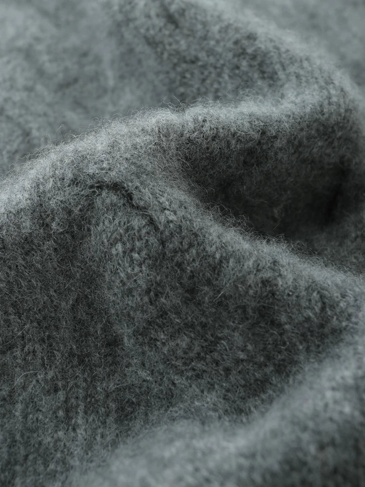 Luxury Women 100% Cashmere Sweater O-neck Cardigan Cable Knitting Thick Sweater Coat Autumn Winter Heavyweight Cashmere Clothes