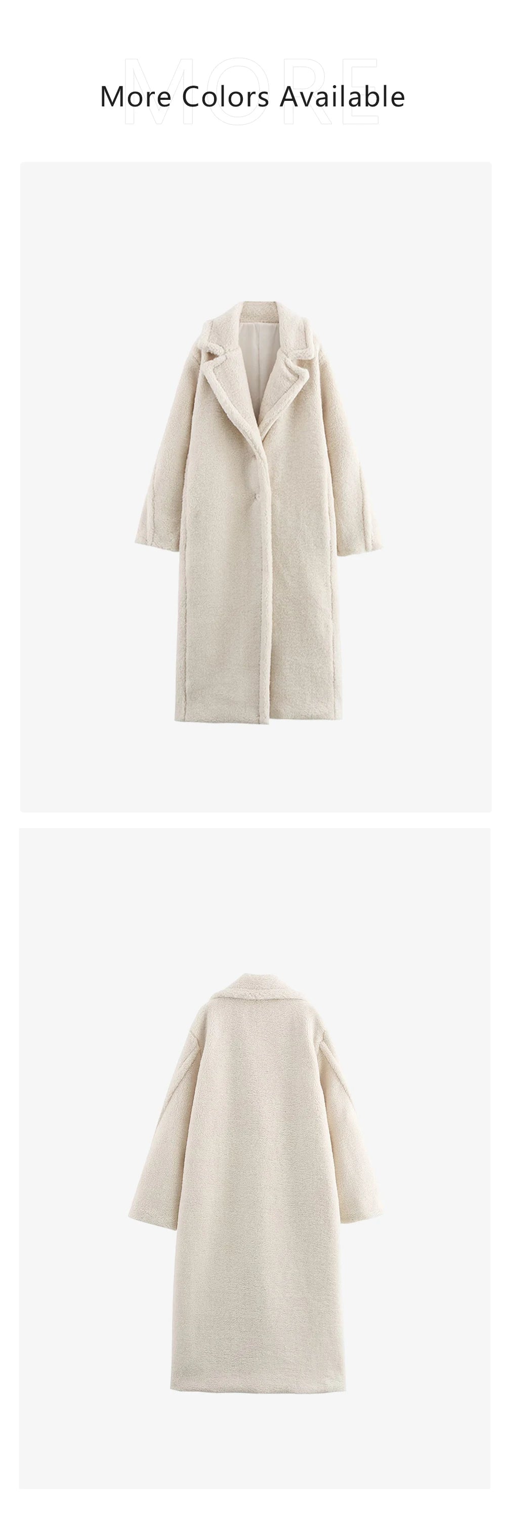 women's coat jacket with collar long sleeved single breasted solid color winter new warm coat jacket