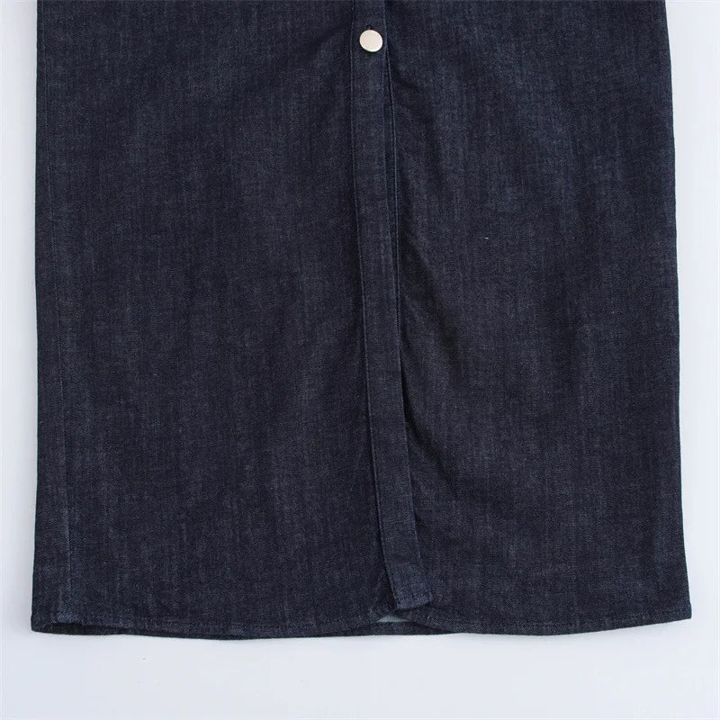 New Dresses 2025 Woman Fashion SummerSlim Denim Skirt Women's Clothing V-neck Tops