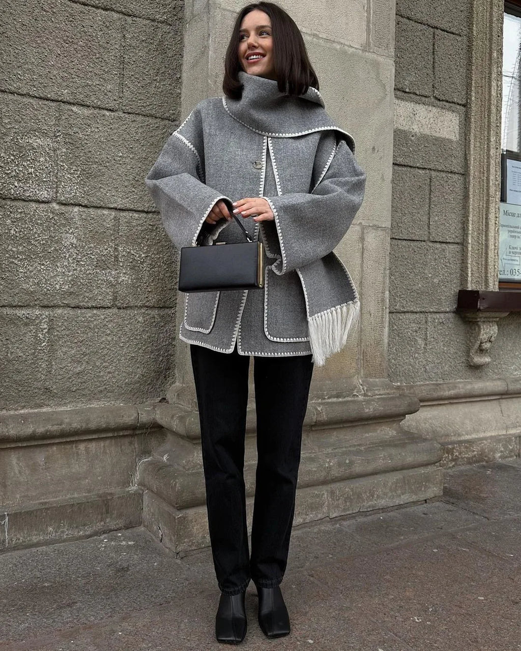 Women's fashion woolen coat for autumn/Winter 2024