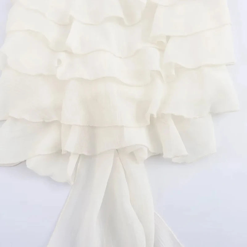 Summer Women Bow Halter Sleeveless Vest Elegant Fringed Sexy Top Vest Fashion Lady Bustier Suspender Female Clothes