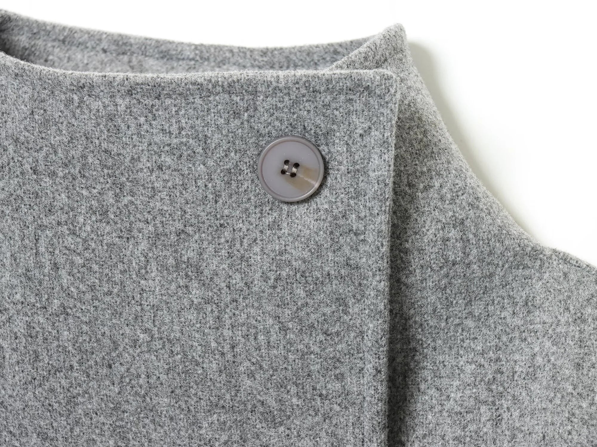 2025 Winter New Women's Casual Fashionable Simple Versatile High-Neck Long-Sleeved Double-Breasted Loose Wool Coat