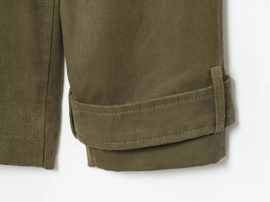 Women's 2025 Autumn New Trench Coat Style Army Green Long Sleeve Cotton Belt Decorative Trench Coat Casual Versatile jacket