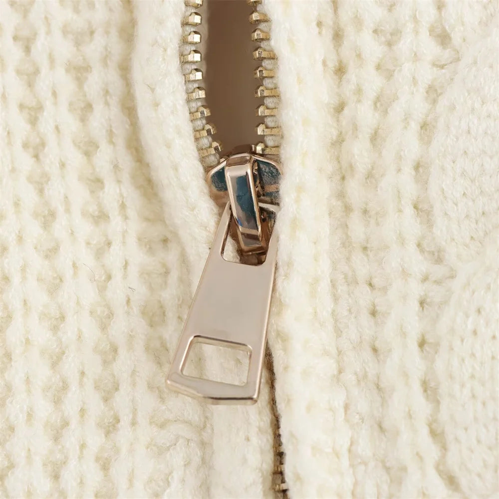 Women's High Collar Breadwear Cotton Clothes Knitted Thick Jacket Coat Autumn/Winter New Women's Clothing