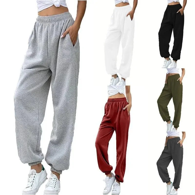 High Waist Casual Sporty Women's Pants Fashionable Home Wear Long Trousers Women's Loose Fit Sweatpants Versatile Trousers