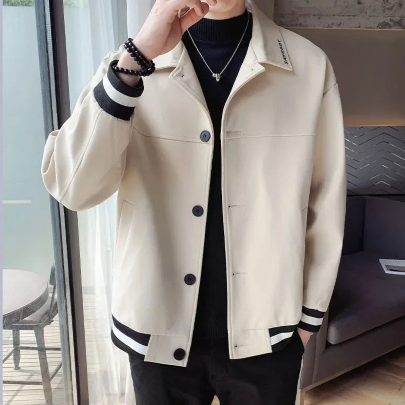 Men's Wool & Blends Jackets New In Male Coats Spring Autumn Original Brands Joker Stylish Fast Delvery Casual Cold Y2k Aesthetic