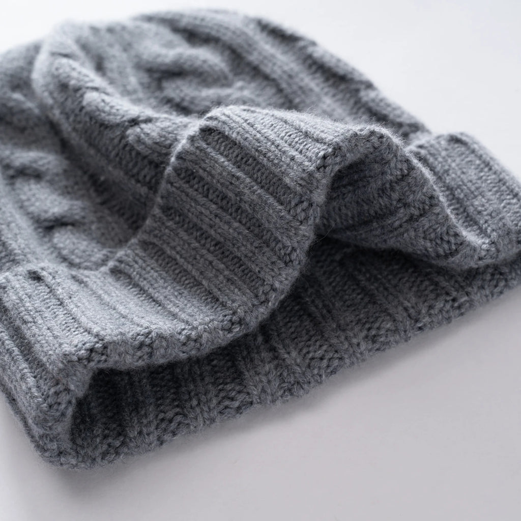 Cashmere Hat For Women/Men Winter New Thickened Fashion Solid Twisted Knitted Beanies Hats Casual Unisex Outdoor Soft Warm Caps