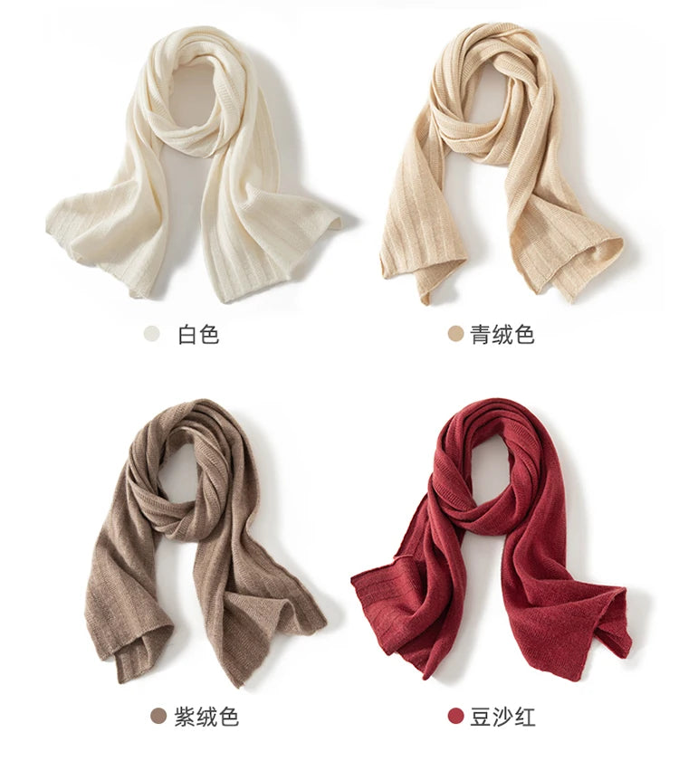 Winter Keep Warm Cashmere Scarf for Women/Men 2025 New Fashion Casual Outdoor Solid Color Scarf Cashmere Knit Scarves Unisex