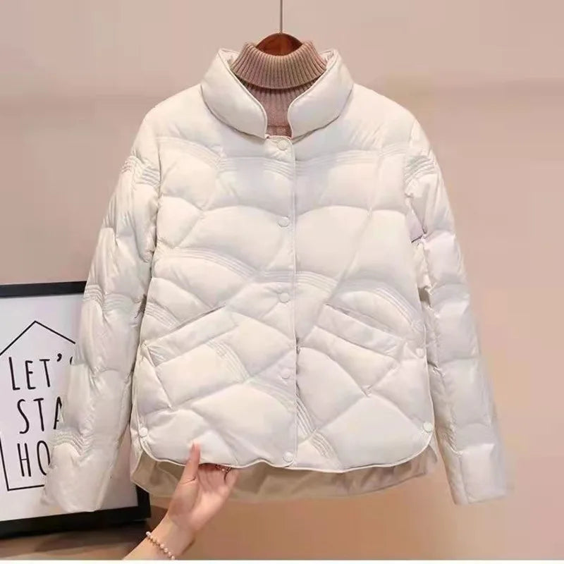 Women Jacket 2025 New Autumn Winter Parkas Female Light Thin Down Cotton Coat Femme Casual Short Warm Basic Outerwear Ladies Top