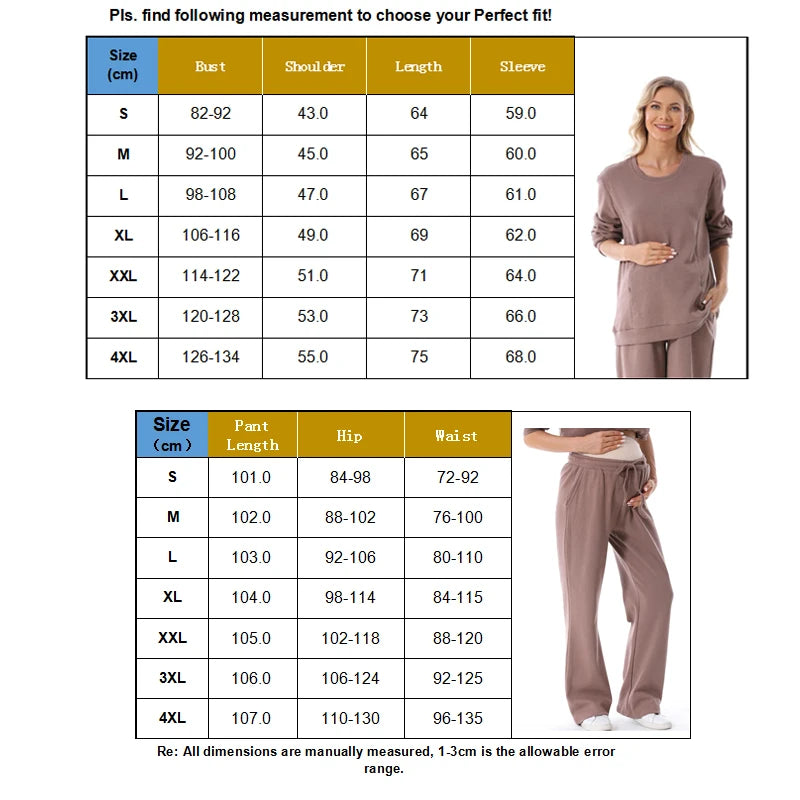 2025 New Maternity Clothes Wear Waffle Breastfeeding Sweater Hoodies Pregnancy Casual Tops for Pregnant Women Autumn Winter