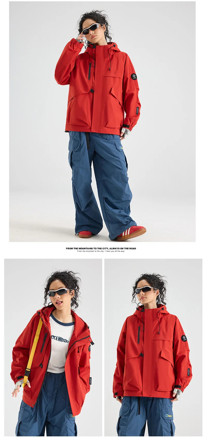 2025 Man Mountaineering Jacket Windproof Waterproof Hiking Jackets for Men Fashion Hip Hop Design Casual Oversize Outdoors Coat