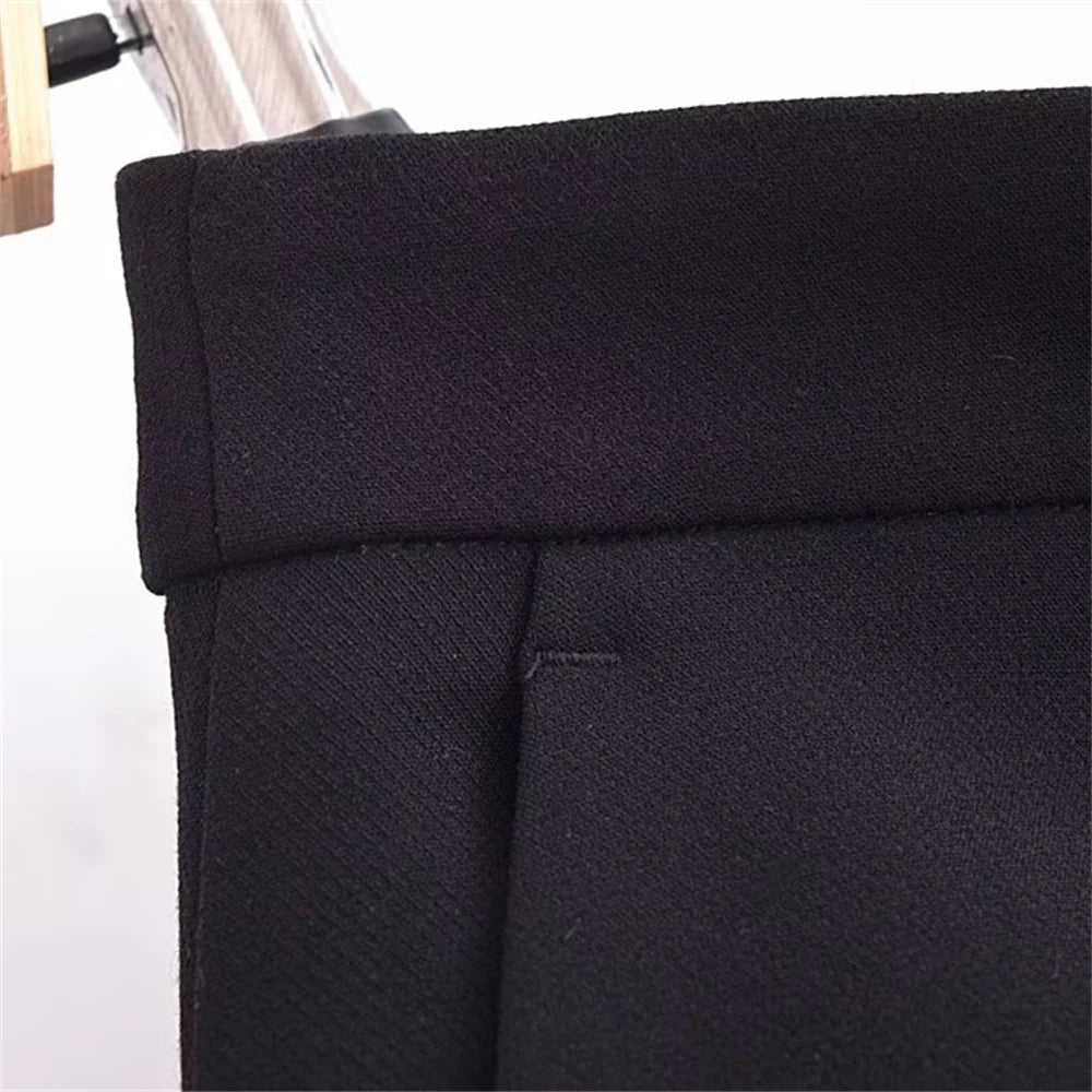 autumn new women's casual long sleeved top with open design, casual suit jacket with pleats and ankle pants set