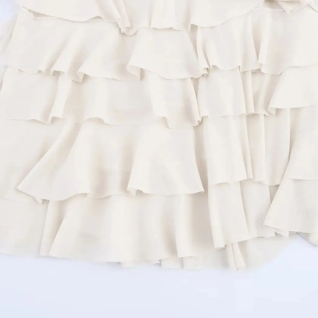 2025 WOMAN Fashion European and American Style Summer New Collection Stacked Decoration Versatile High Waist Skirt Mujer