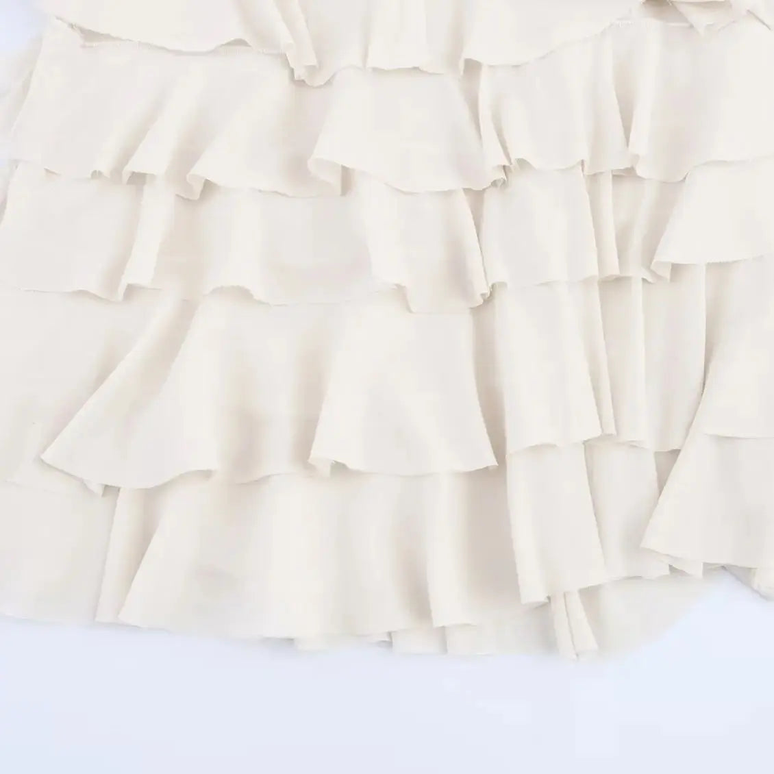 2025 WOMAN Fashion European and American Style Summer New Collection Stacked Decoration Versatile High Waist Skirt Mujer