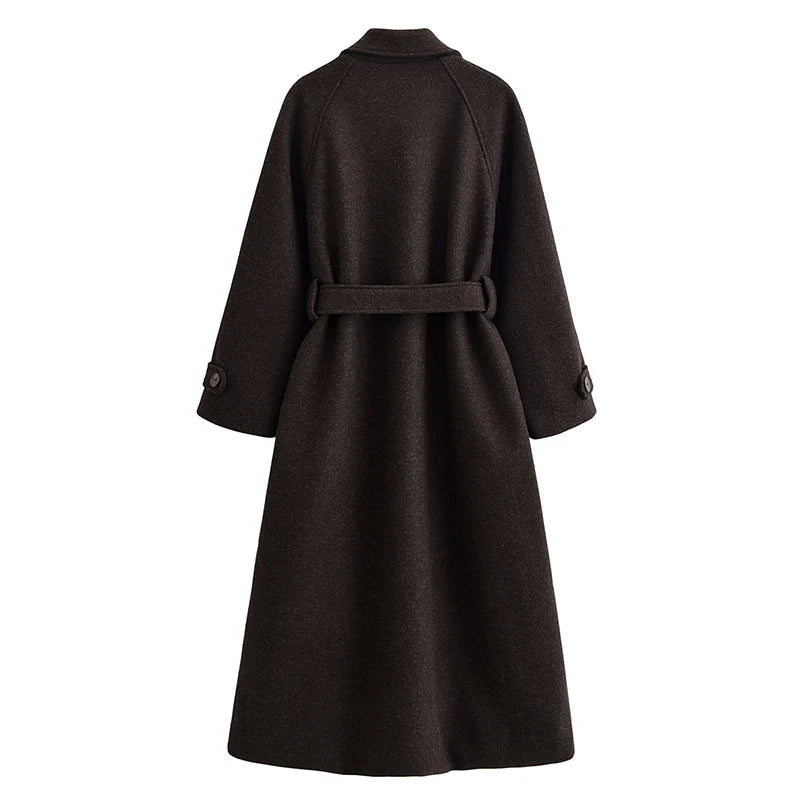 2025 New Winter Women's Woolen Coats Elegant Loose Extended Warm Women's Jackets Winter Fashion Youth Travel Holiday Woolen Coat