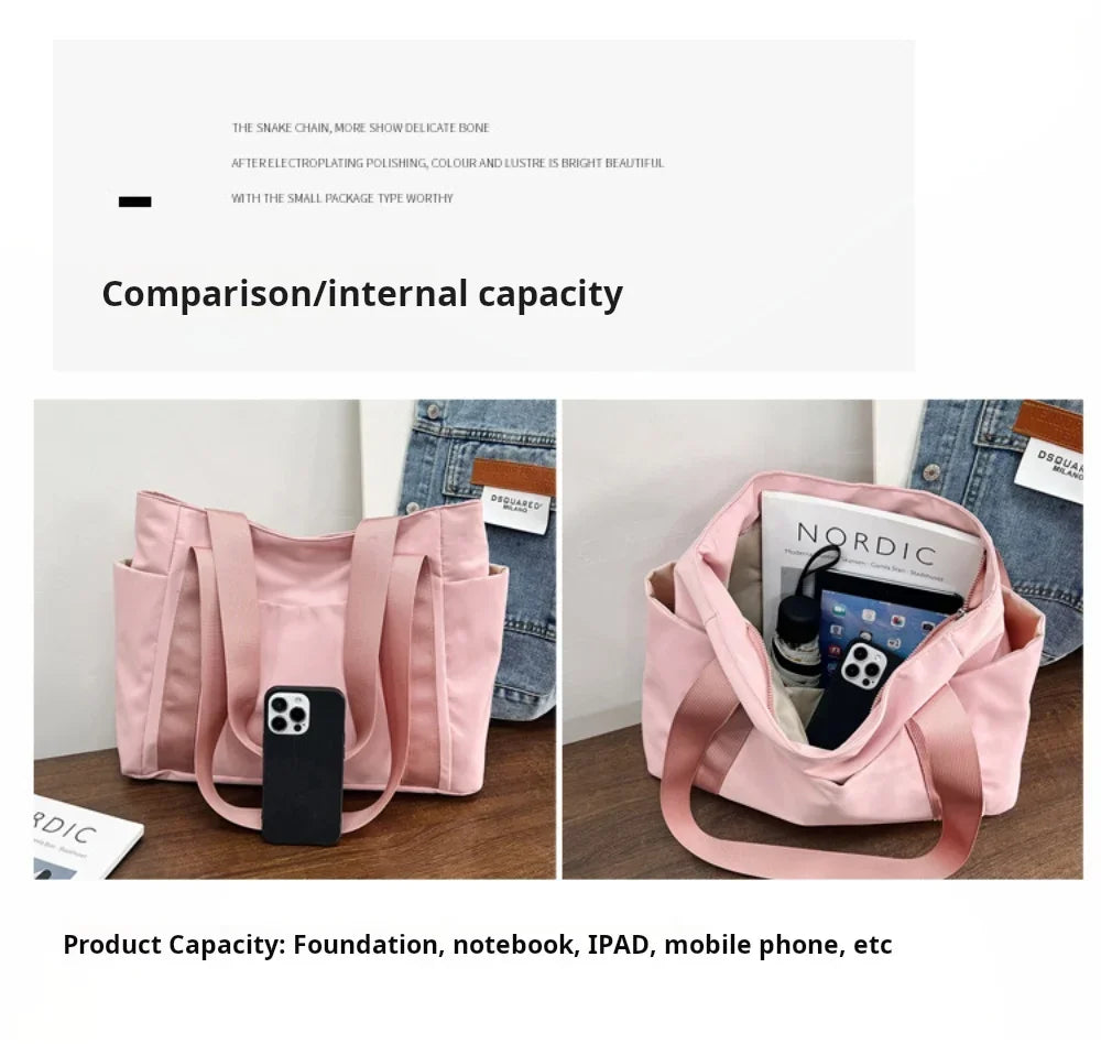 2024 New Handbags Casual Shopping Bags for Women Soft Canvas Big Capacity Tote Bag Messenger Big Mummy Shoulder Bag Ladies
