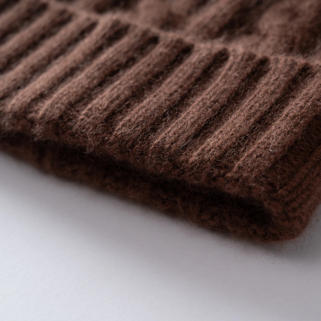 Cashmere Hat For Women/Men Winter New Thickened Fashion Solid Twisted Knitted Beanies Hats Casual Unisex Outdoor Soft Warm Caps