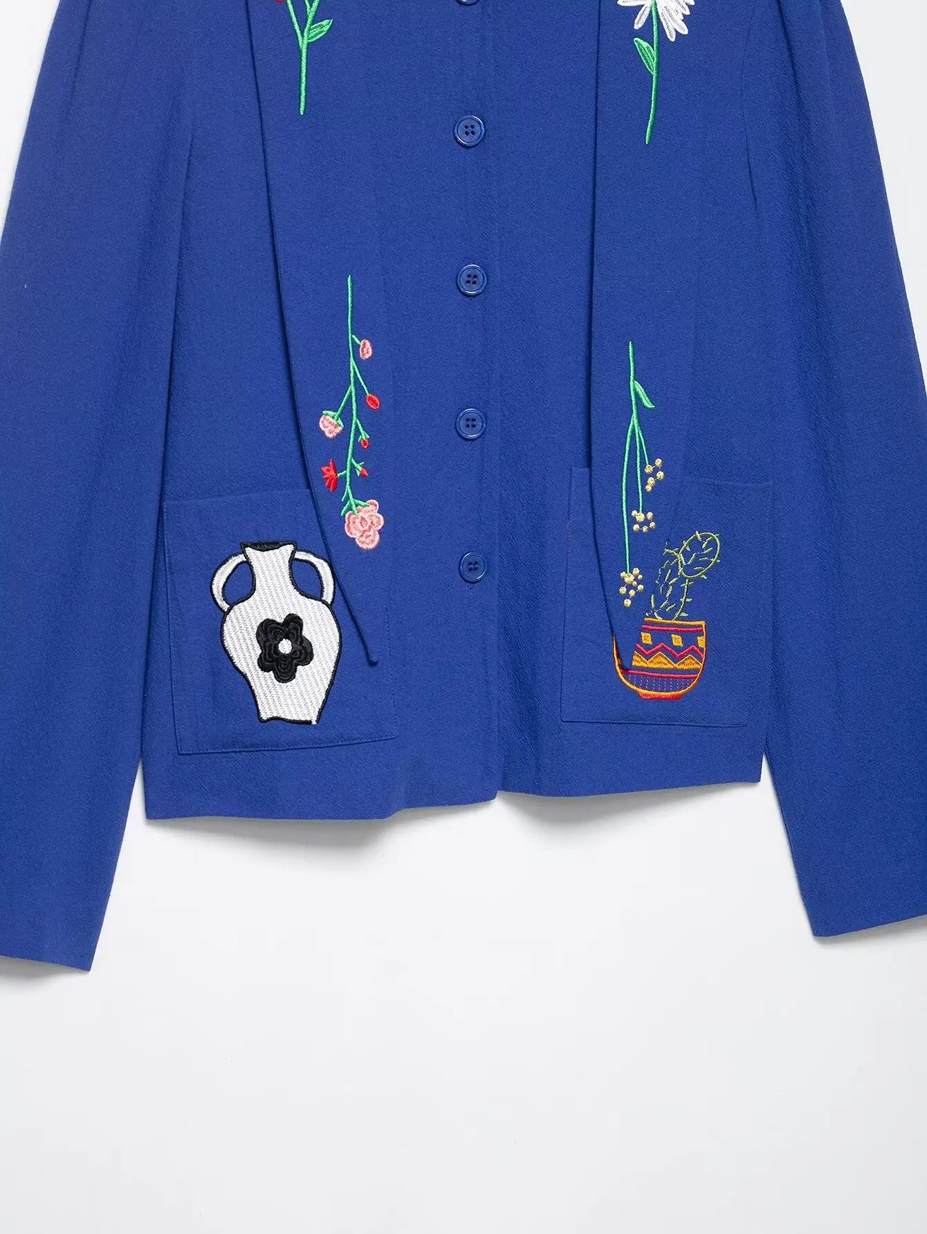 Women Jacket 2025 Women's Fashion Embroidery Loose Short Coat Long Sleeve Jackets Streetwear Casual New Outerwears