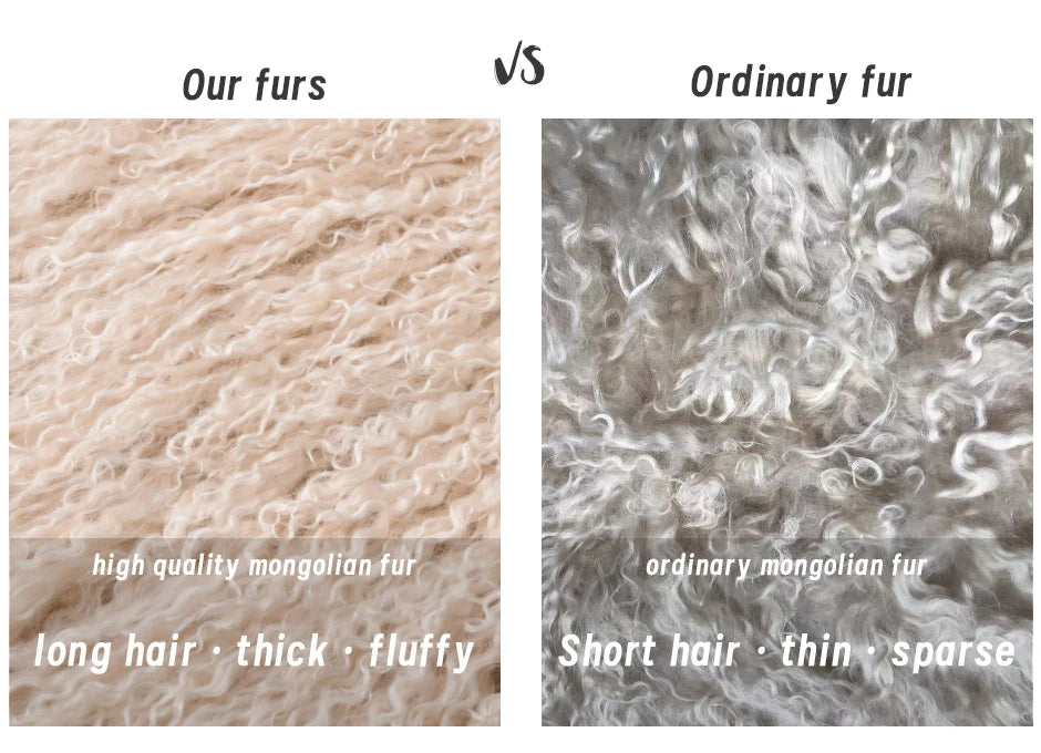 Women Cashmere Wool Coat With Real Mongolian Sheep Fur Collar  Ladies Autumn Winter Fashion Long Outwear Full Sleeve Fur Jacket