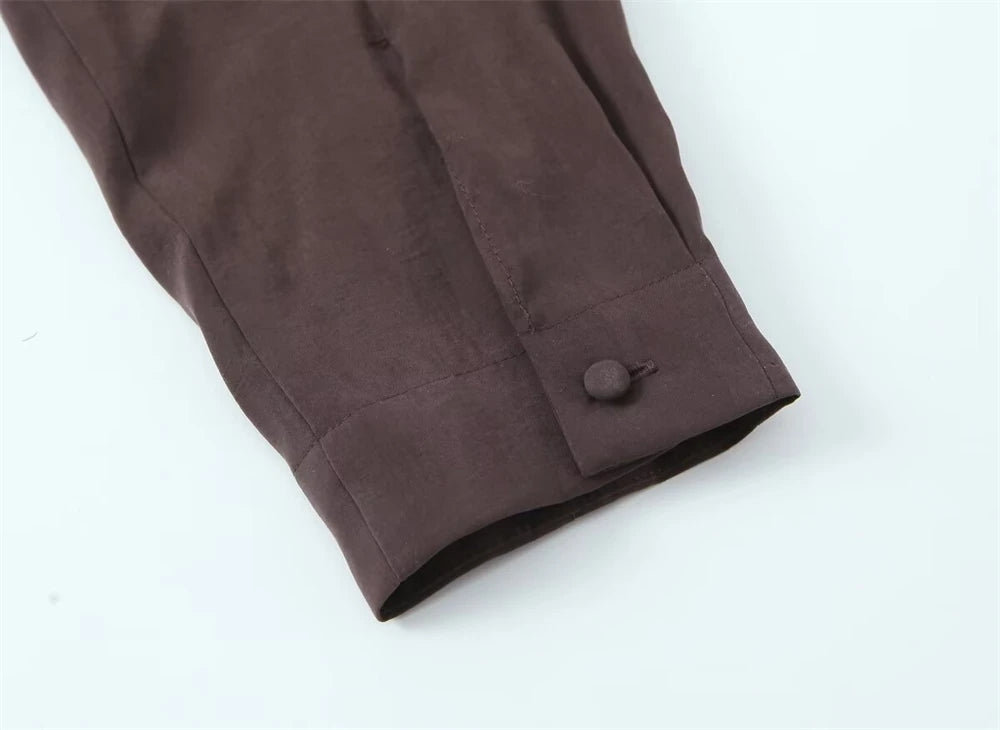 Women's Shirt 2025 New Fashion Autumn Winter Long Sleeve Soft Drape Shirt for Women Casual Chic Ladies Clothes