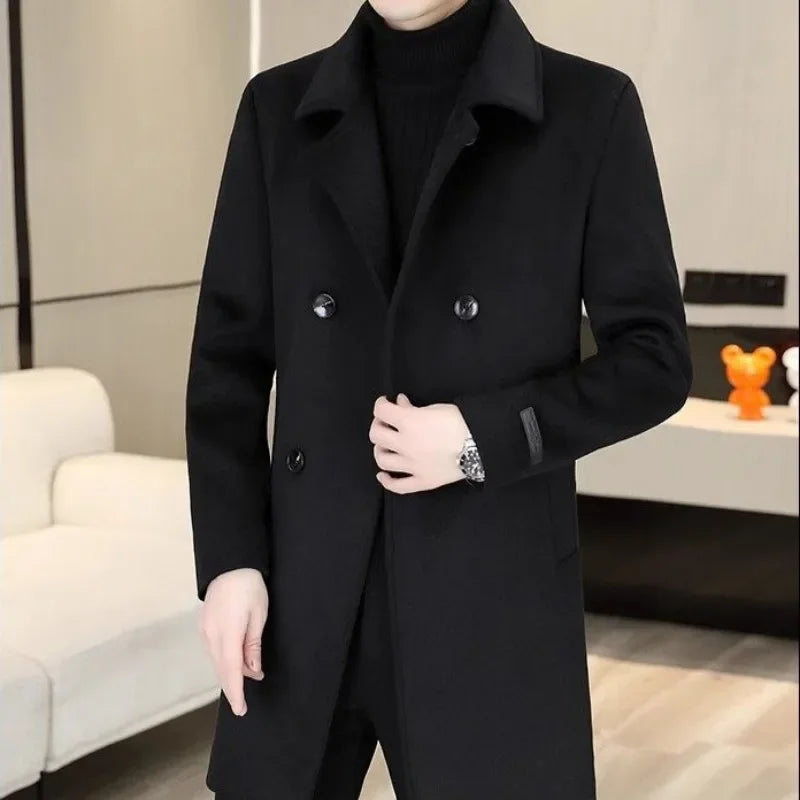 Wool & Blends Jacket for Men Winter Sales Of New In Man Coat Original Brands Cheap Sale Stylish Clothes Offer Casual Vintage Y2k