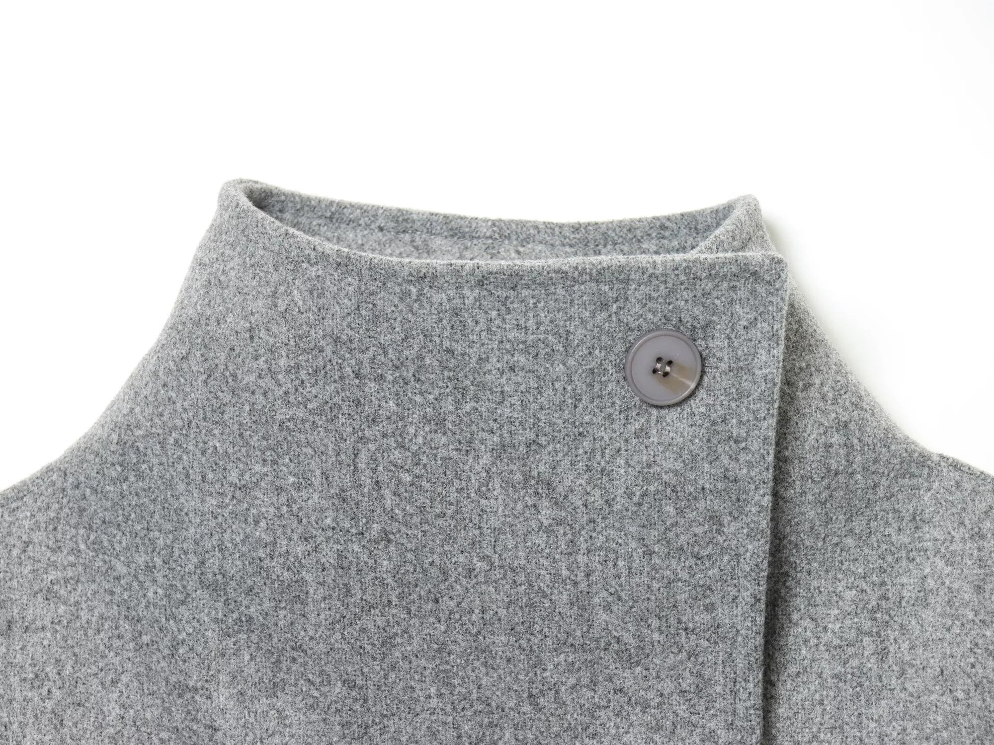 2025 Winter New Women's Casual Fashionable Simple Versatile High-Neck Long-Sleeved Double-Breasted Loose Wool Coat