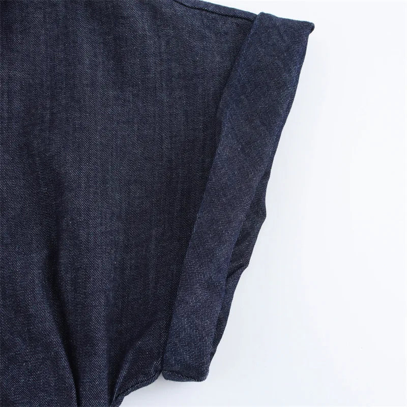 New Dresses 2025 Woman Fashion SummerSlim Denim Skirt Women's Clothing V-neck Tops