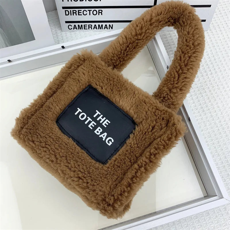 Tote Bag for Women Winter Designer Lamb Wool Fashion Letters Handbags Women's Luxury Shoulder Crossbody Bags Handbag Totes