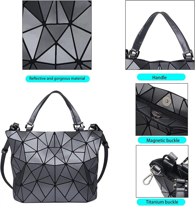 Handbags Bags For Women 2025 Designer Luxury Tote Bucket Bag Fashion Geometric Crossbody Shoulder Messenger Hand Bag Silver
